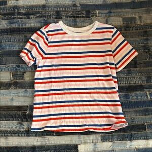 Old Navy Red and Blue Striped Tee